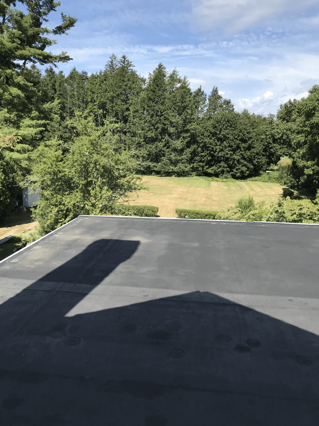 Rubber Roof prior to Roof Deck Construction near Boston MA